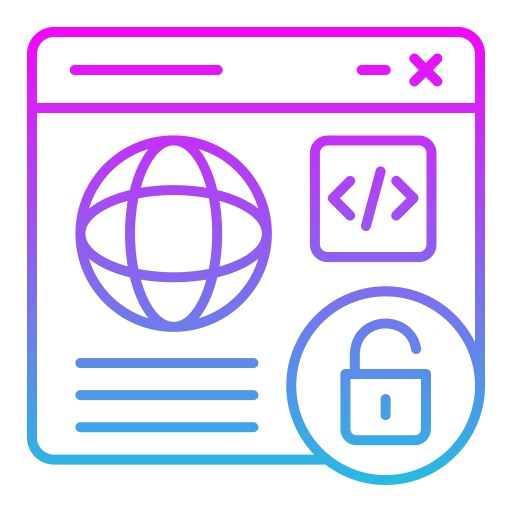 Unsecure Generic gradient outline icon