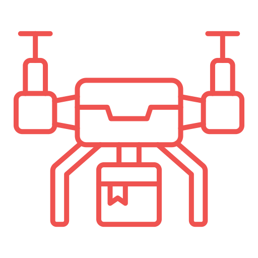 Drone delivery Generic color outline icon