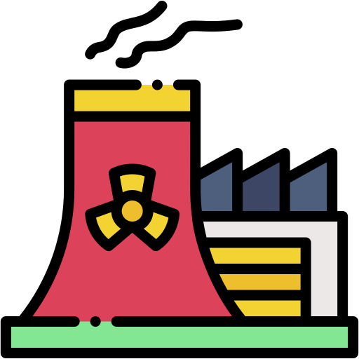 elektrownia jądrowa Generic color lineal-color ikona