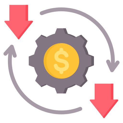 kosten reduzieren Generic color fill icon