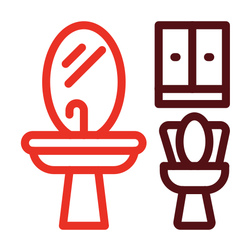 Ванная комната Generic color outline иконка