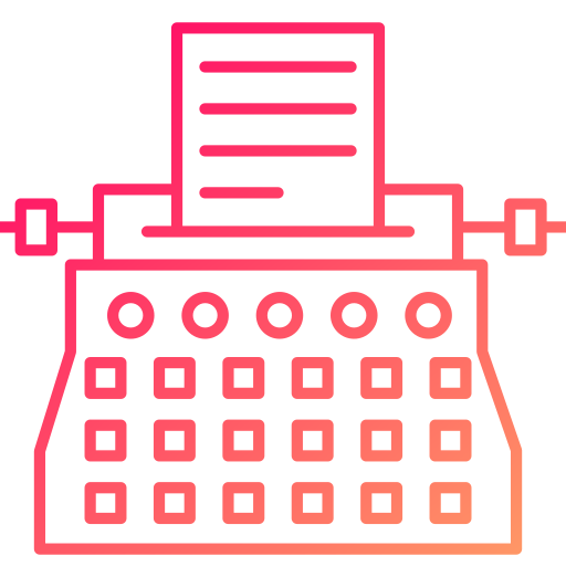 máquina de escribir Generic gradient outline icono