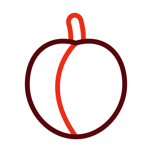 Персик Generic color outline иконка