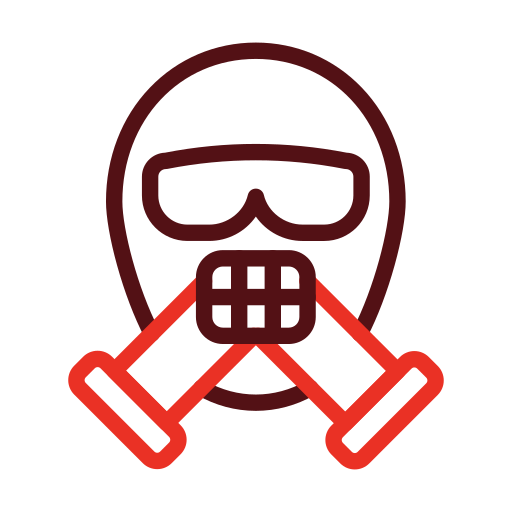 máscara de gas Generic color outline icono