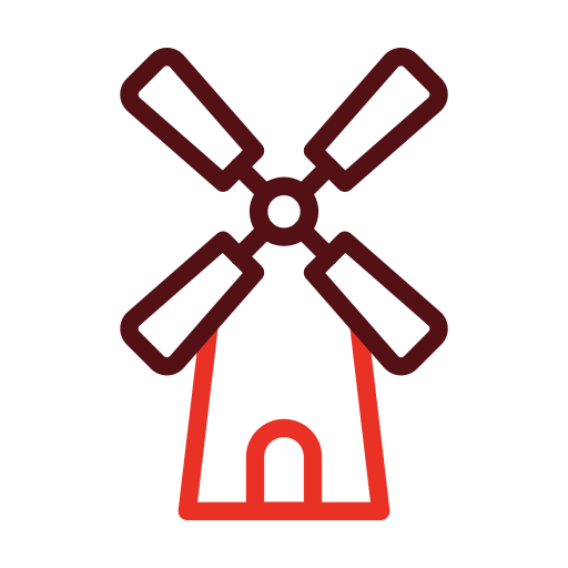 Ветряная мельница Generic color outline иконка