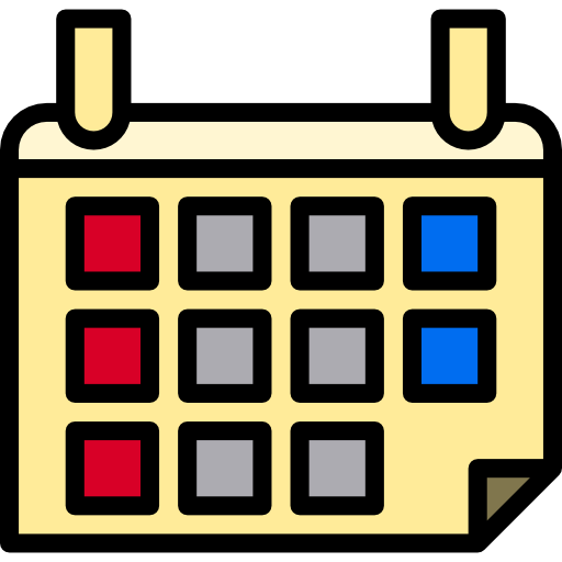 calendario Phatplus Lineal Color icono