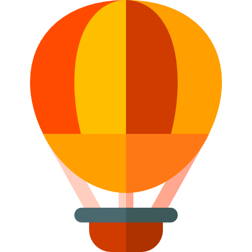 globo aerostático Basic Rounded Flat icono