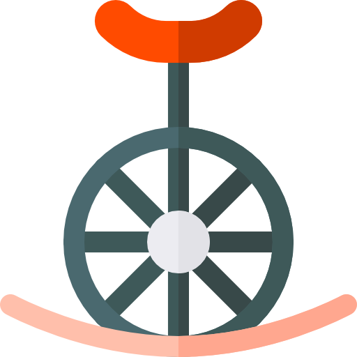 Одноколесный велосипед Basic Rounded Flat иконка