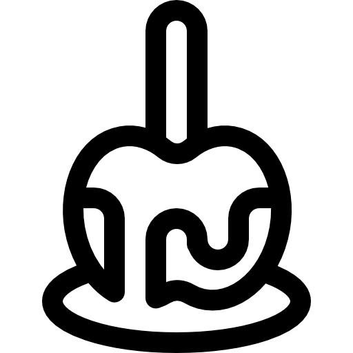 Карамелизированное яблоко Basic Rounded Lineal иконка