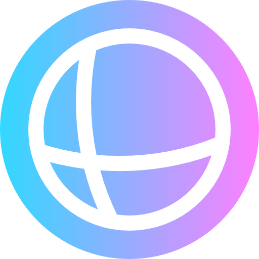 Earth grid Super Basic Rounded Circular icon