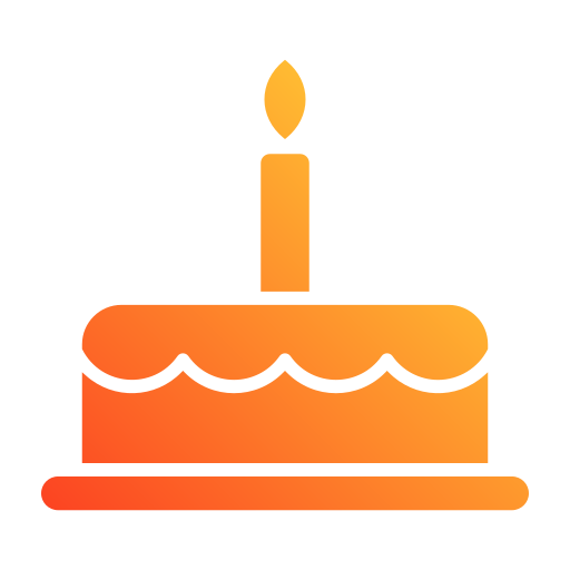 gâteau d'anniversaire Generic gradient fill Icône
