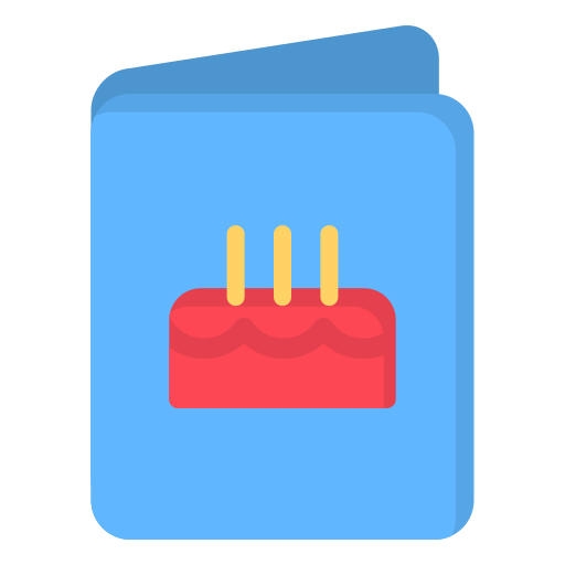 kartka urodzinowa Generic color fill ikona