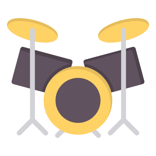 conjunto de tambores Generic color fill Ícone