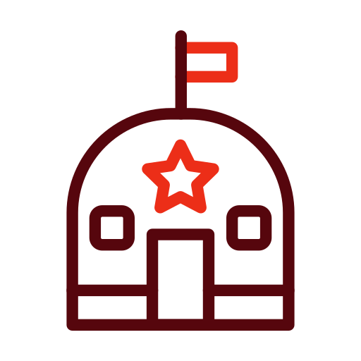baza wojskowa Generic color outline ikona