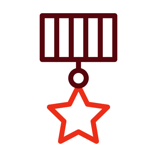medaglia stella Generic color outline icona