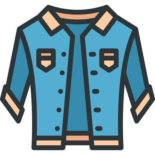 jeansowa kurtka Generic color lineal-color ikona