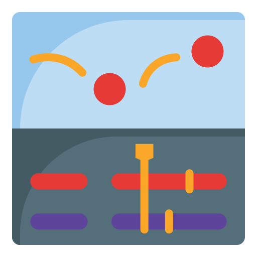 gráfico de movimiento Generic color fill icono