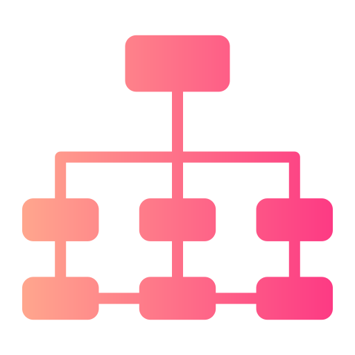 diagramma di flusso Generic gradient fill icona