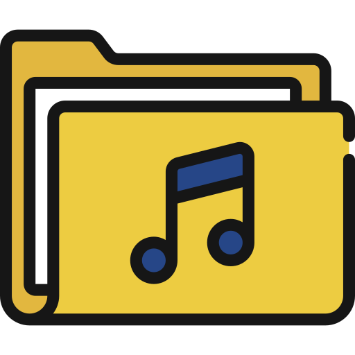 folder muzyczny Juicy Fish Soft-fill ikona