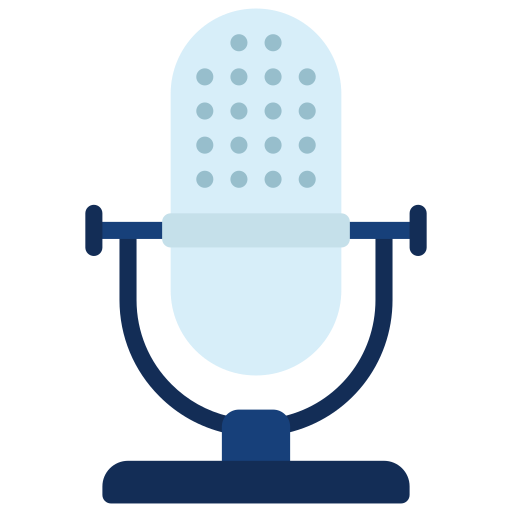 Microphone Juicy Fish Flat icon