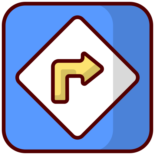 Right turn Generic color lineal-color icon