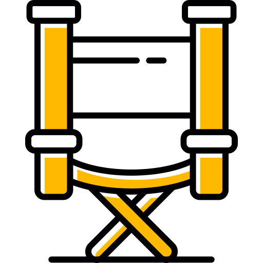 Directors chair Generic color lineal-color icon
