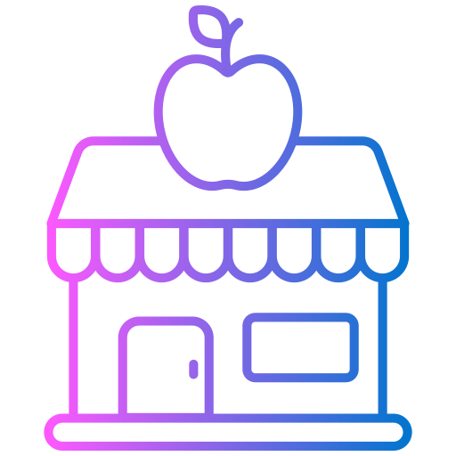 Grocery store Generic gradient outline icon