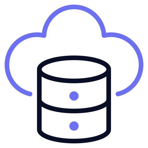 Cloud database Generic color outline icon