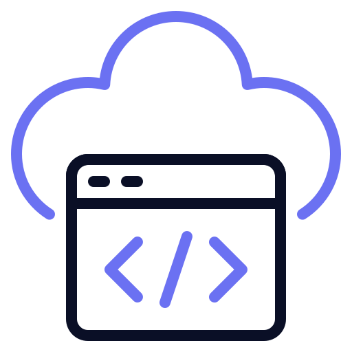 Cloud coding Generic color outline icon