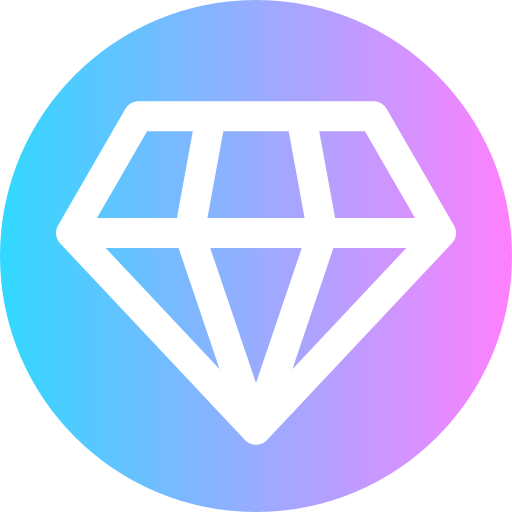 Diamond Super Basic Rounded Circular icon