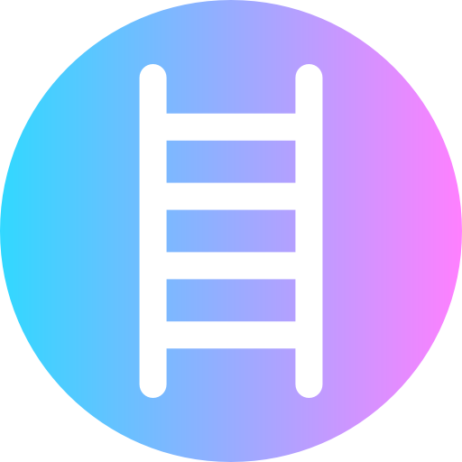 Ladder Super Basic Rounded Circular icon
