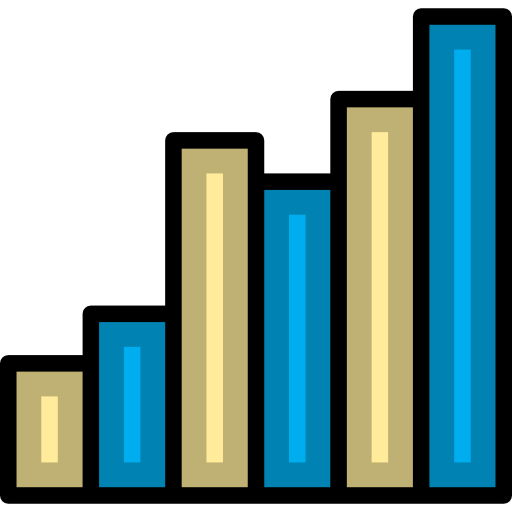 gráfico de barras Phatplus Lineal Color icono