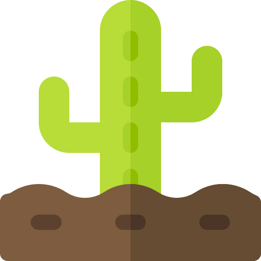 kaktus Basic Rounded Flat ikona