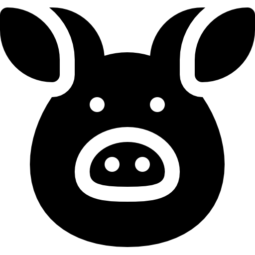 Świnia Basic Rounded Filled ikona