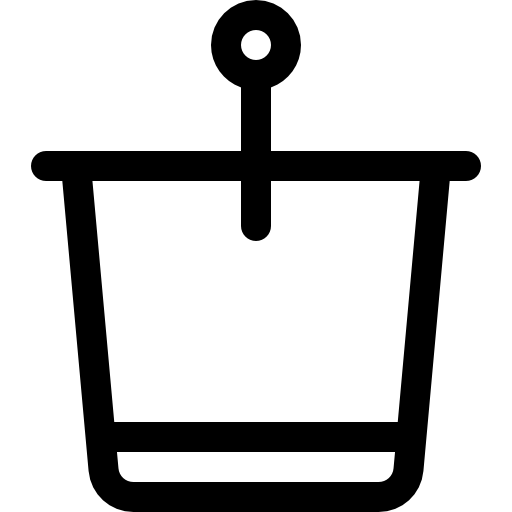 secchio Basic Rounded Lineal icona