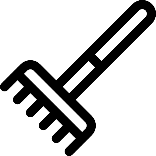 Rake Basic Rounded Lineal icon