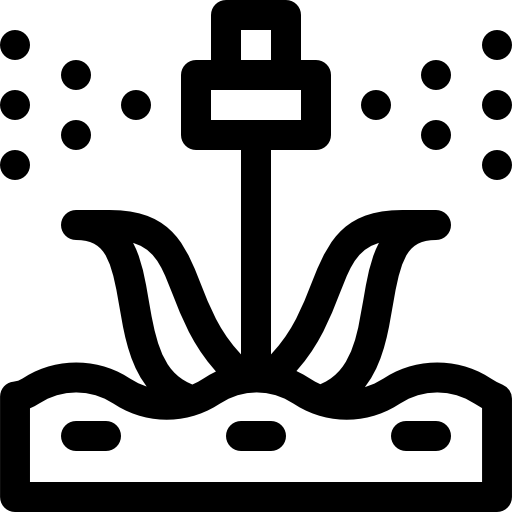 sistema de riego Basic Rounded Lineal icono