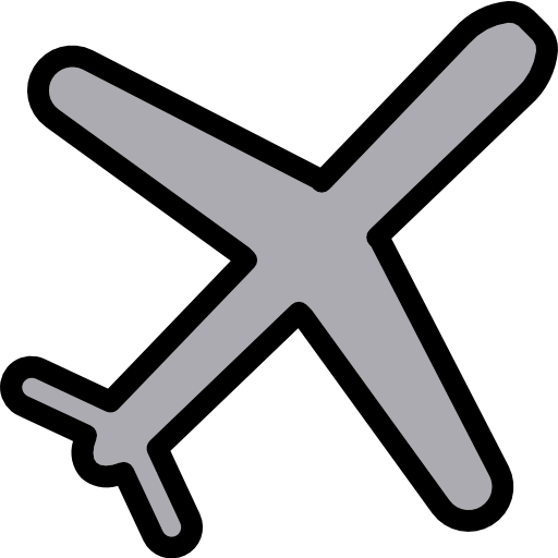 vliegtuig Phatplus Lineal Color icoon