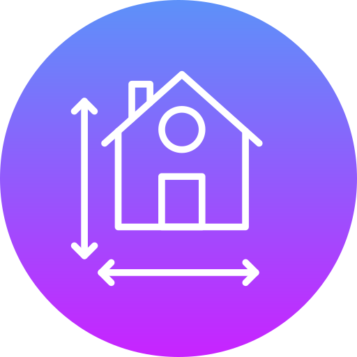 House measurement Generic gradient fill icon