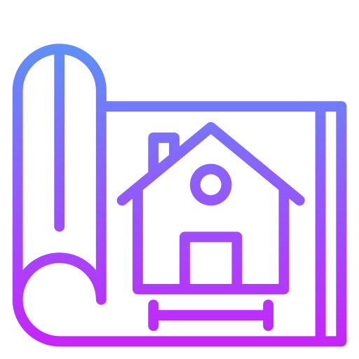 House blueprint Generic gradient outline icon