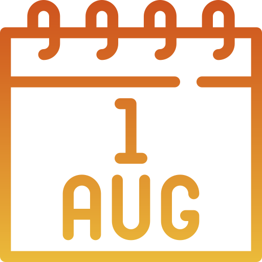 8月 Generic gradient outline icon
