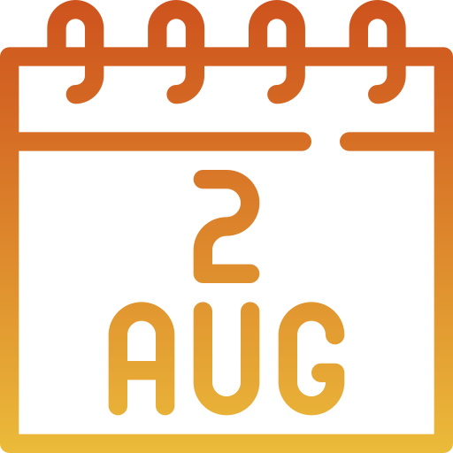August Generic gradient outline icon