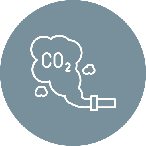 Carbon dioxide Generic color fill icon