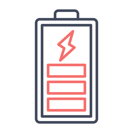 Зарядка аккумулятора Generic color outline иконка
