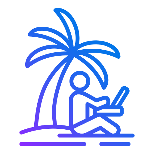 Digital nomad Generic gradient outline icon