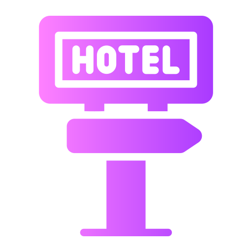 Hotel sign Generic gradient fill icon
