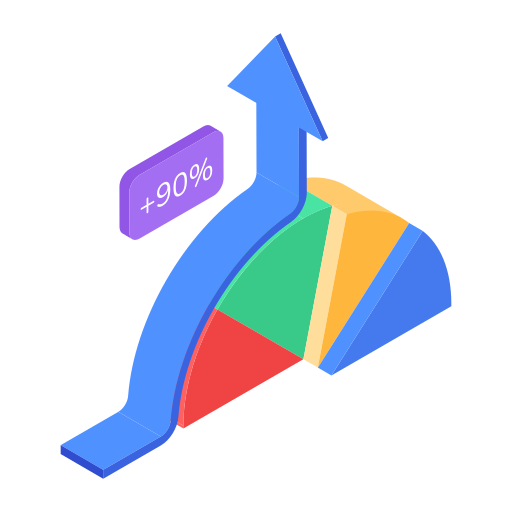 gráfico de crescimento Generic color fill Ícone