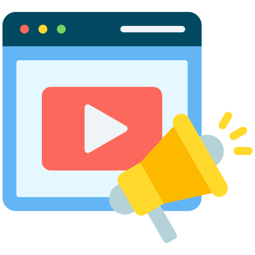 vídeo marketing Generic color fill icono