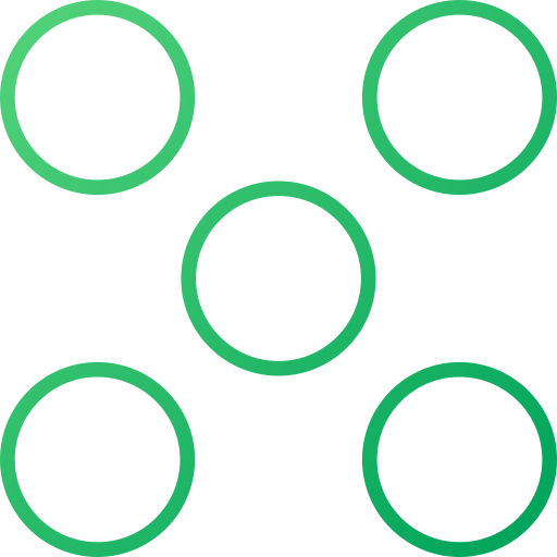 Circle grid Generic gradient outline icon