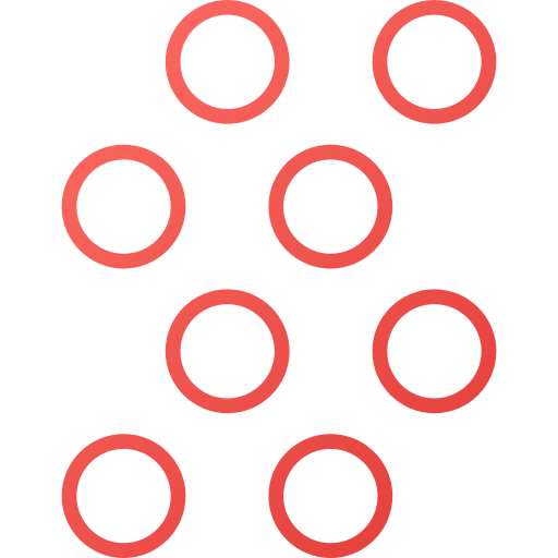 cuadrícula circular Generic gradient outline icono